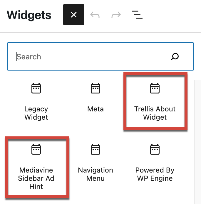 Trellis Widgets